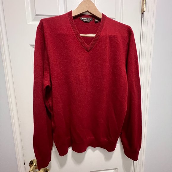 Michael Kors 100% cashmere size XL red sweater - Picture 5 of 5
